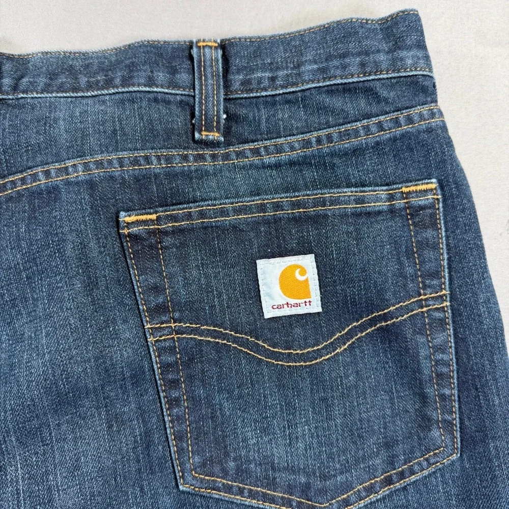 Carhartt Jeans Mens 42x30 Blue Relaxed Fit Workwear Denim Carpenter Work Pants